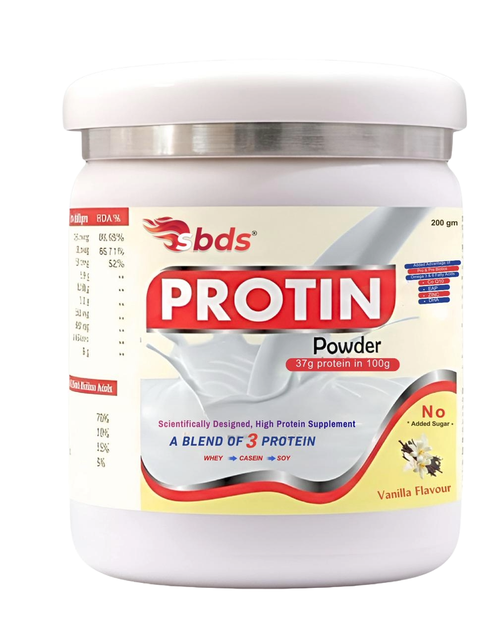 SBDS Protein Powder – 200 gm (Vanilla Flavour)